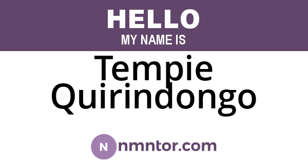 Tempie Quirindongo