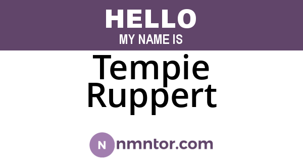 Tempie Ruppert