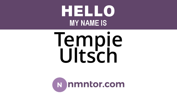 Tempie Ultsch