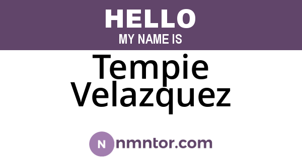 Tempie Velazquez