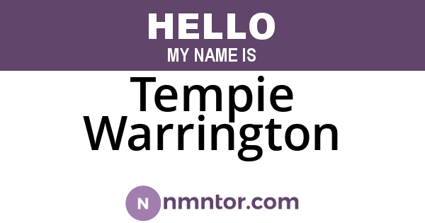 Tempie Warrington