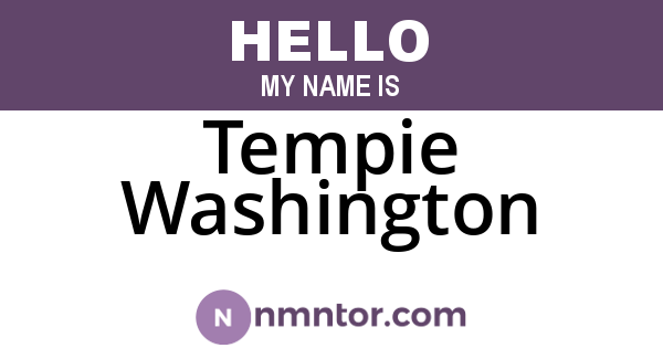 Tempie Washington