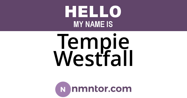 Tempie Westfall