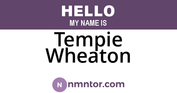 Tempie Wheaton