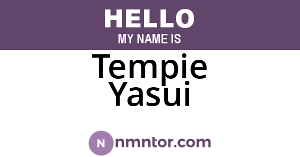 Tempie Yasui