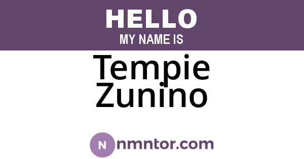 Tempie Zunino
