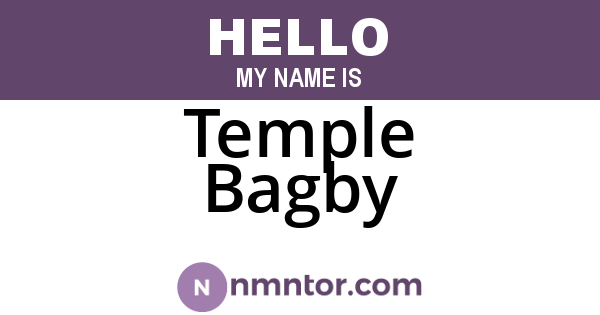 Temple Bagby