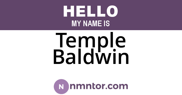Temple Baldwin