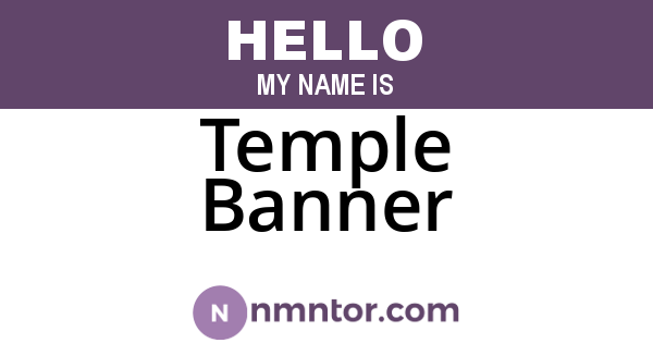 Temple Banner