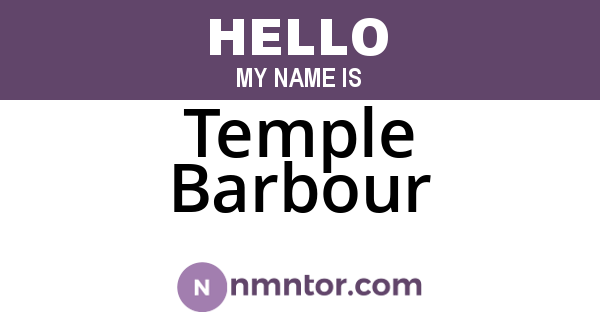 Temple Barbour