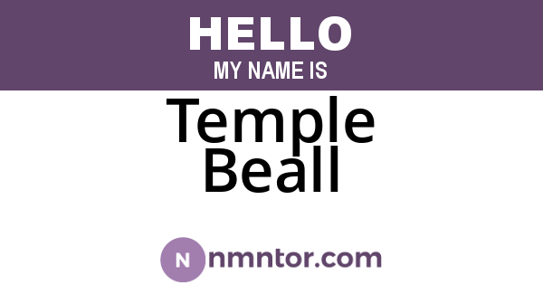 Temple Beall