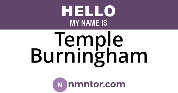 Temple Burningham