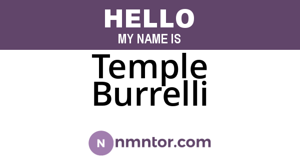 Temple Burrelli