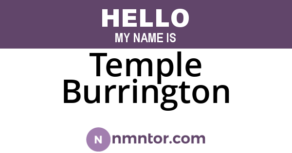 Temple Burrington