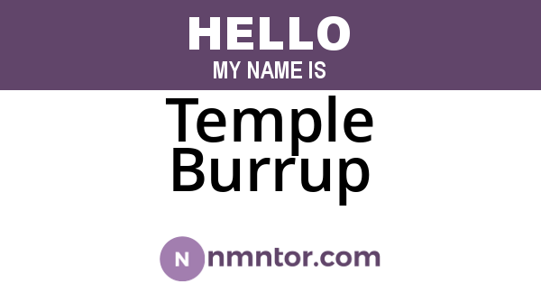 Temple Burrup