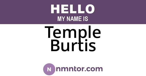 Temple Burtis