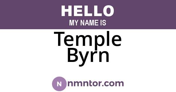 Temple Byrn
