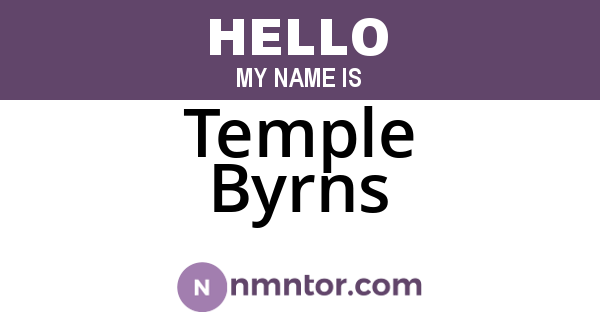 Temple Byrns