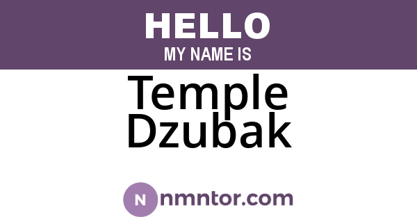 Temple Dzubak