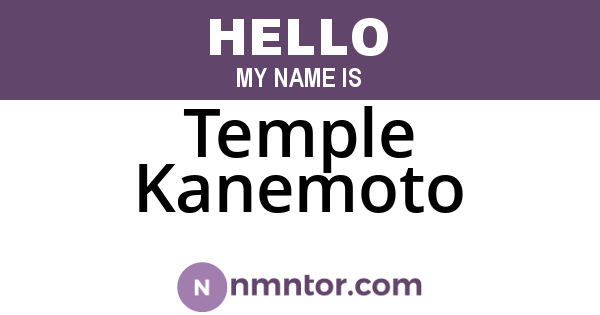 Temple Kanemoto