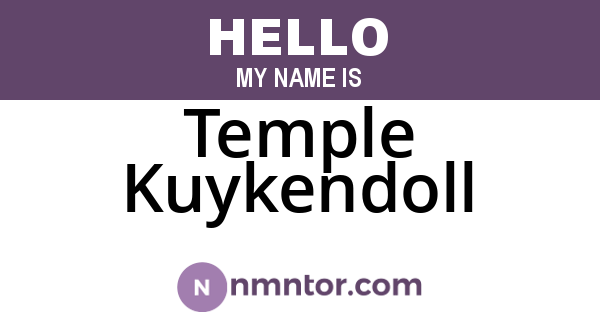 Temple Kuykendoll