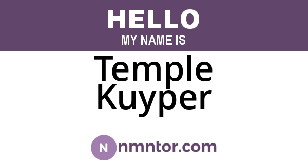 Temple Kuyper
