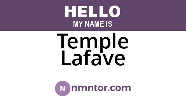 Temple Lafave