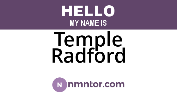 Temple Radford