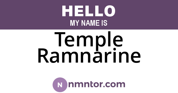 Temple Ramnarine