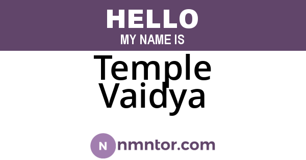 Temple Vaidya