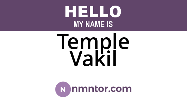 Temple Vakil