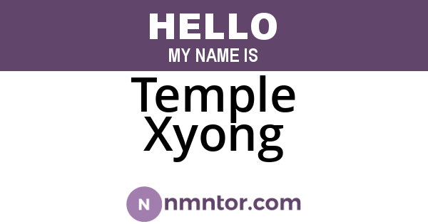 Temple Xyong