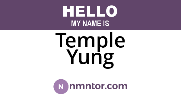 Temple Yung