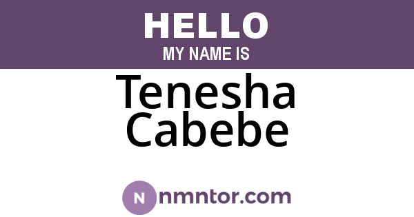 Tenesha Cabebe