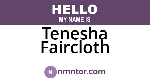 Tenesha Faircloth