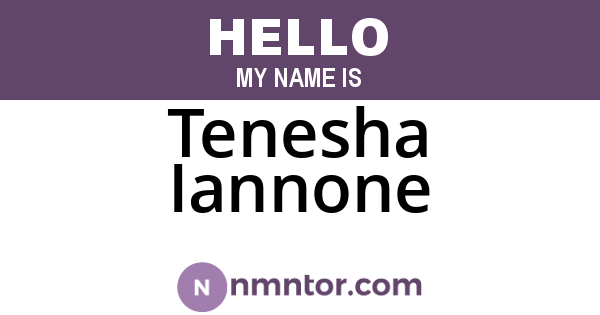 Tenesha Iannone