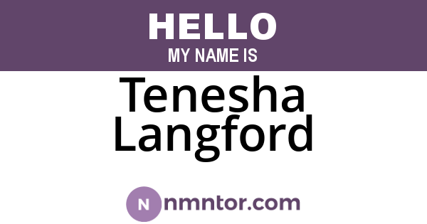 Tenesha Langford