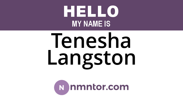 Tenesha Langston