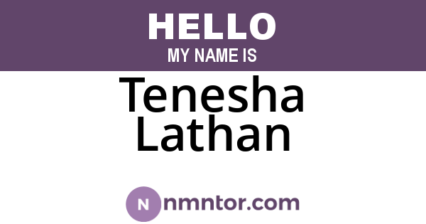 Tenesha Lathan