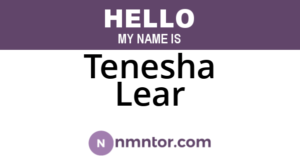 Tenesha Lear