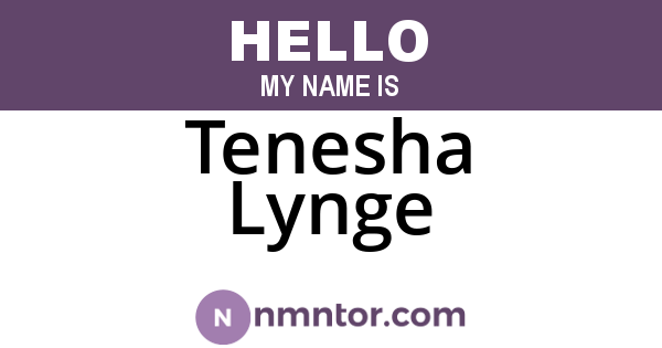 Tenesha Lynge
