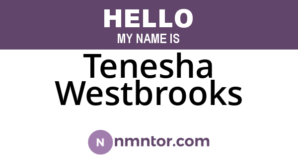 Tenesha Westbrooks