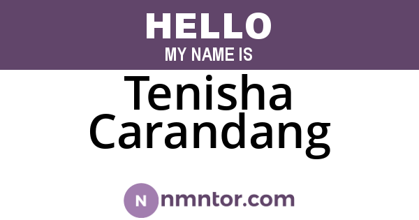 Tenisha Carandang