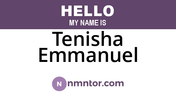 Tenisha Emmanuel