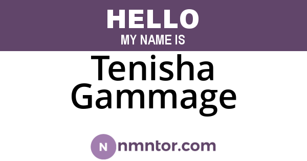 Tenisha Gammage