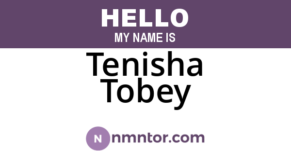 Tenisha Tobey