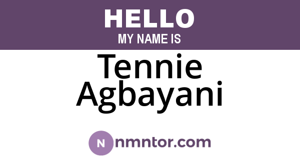 Tennie Agbayani