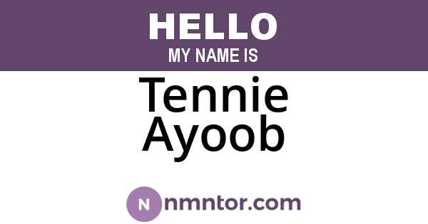 Tennie Ayoob