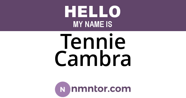 Tennie Cambra