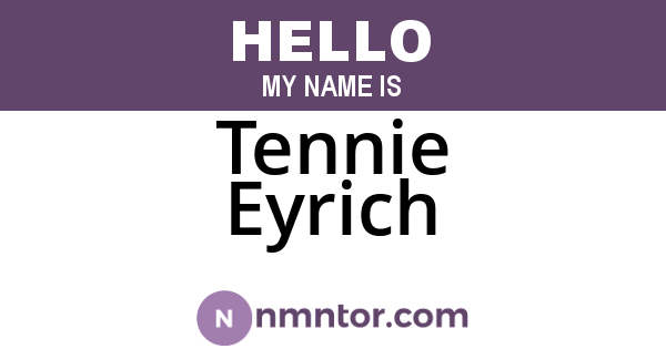 Tennie Eyrich